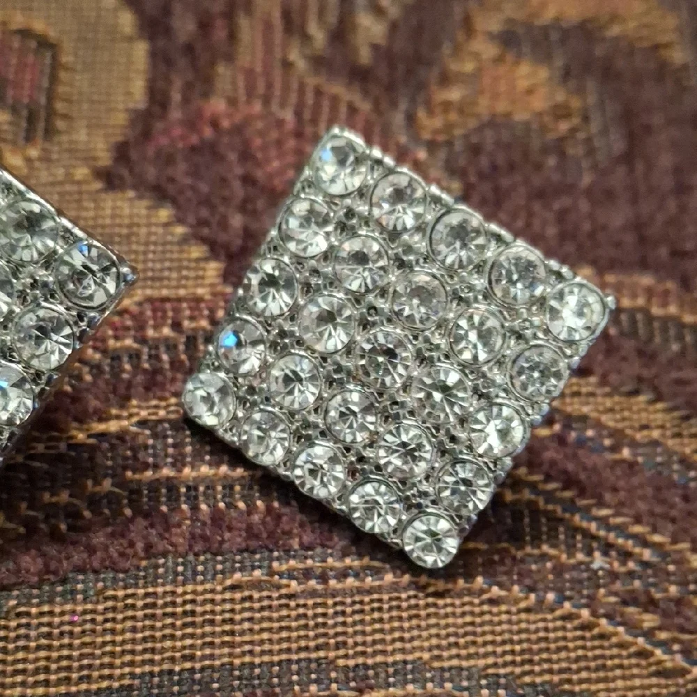 Sparkling Square Crystal Earrings